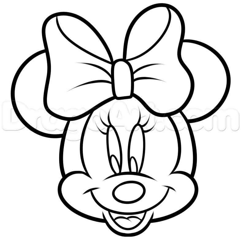 Detail Minnie Mouse Line Art Nomer 2