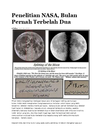 Detail Foto Bulan Terbelah Menjadi Dua Nomer 39