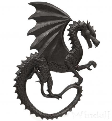 Detail Drache Schwarz Nomer 7