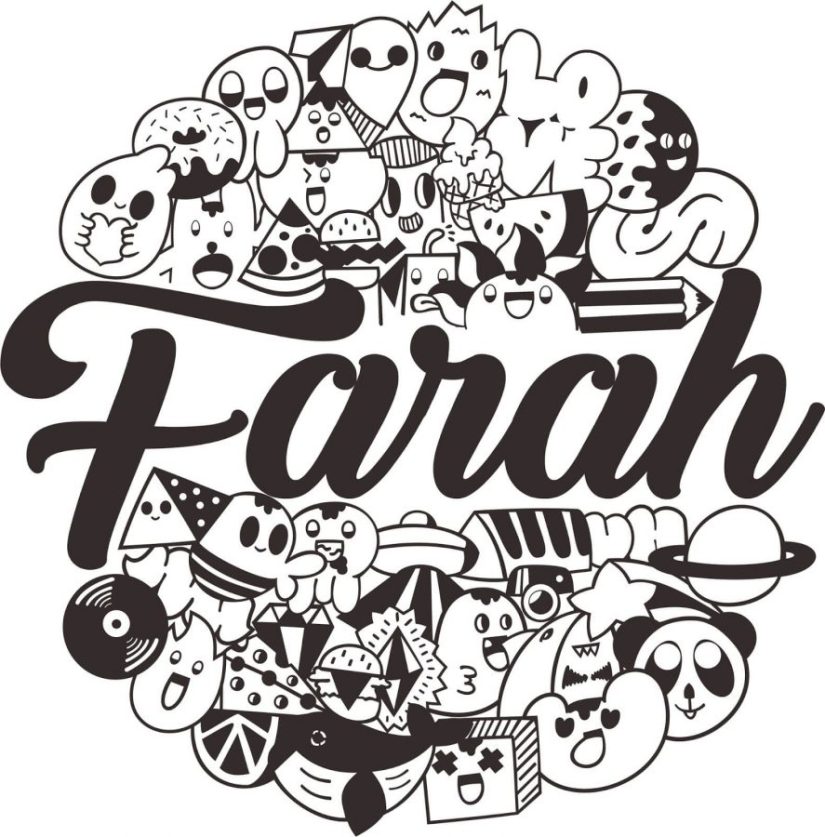 Detail Foto Doodle Art Nama Nomer 20