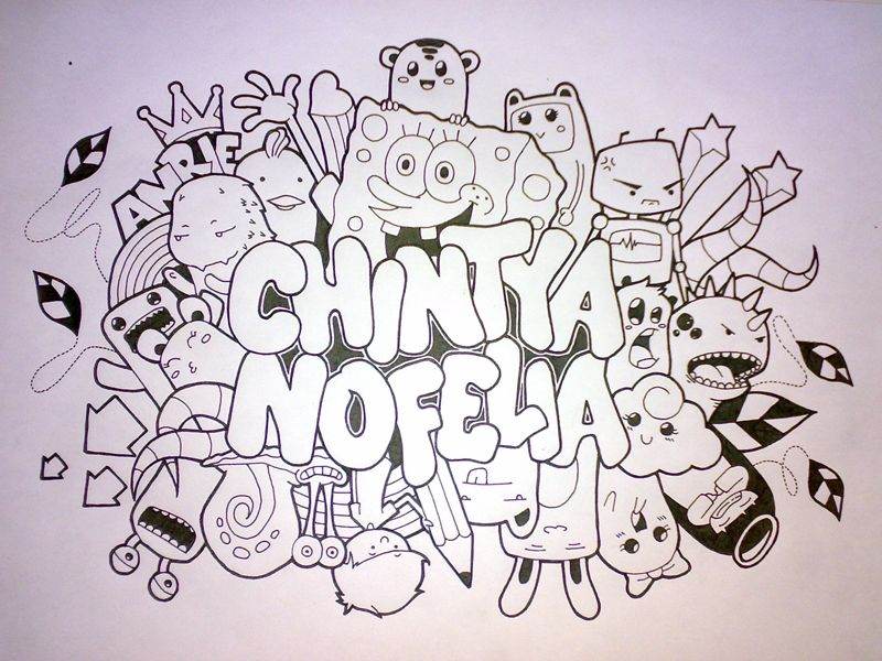 Detail Foto Doodle Art Nama Nomer 32