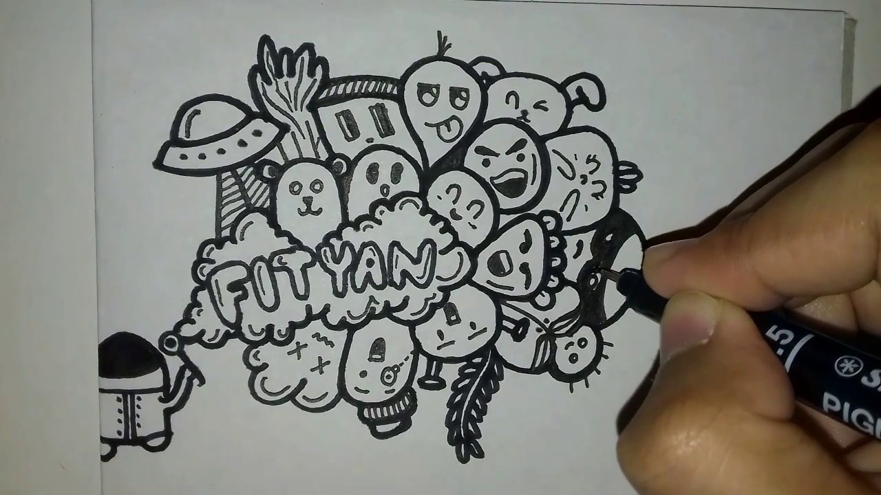 Detail Foto Doodle Art Nama Nomer 36