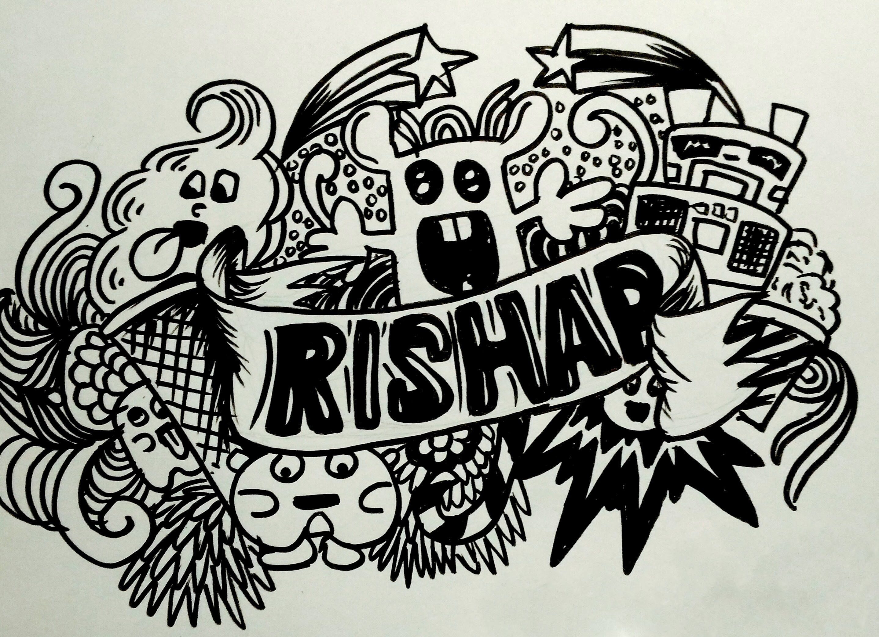 Detail Foto Doodle Nama Nomer 13