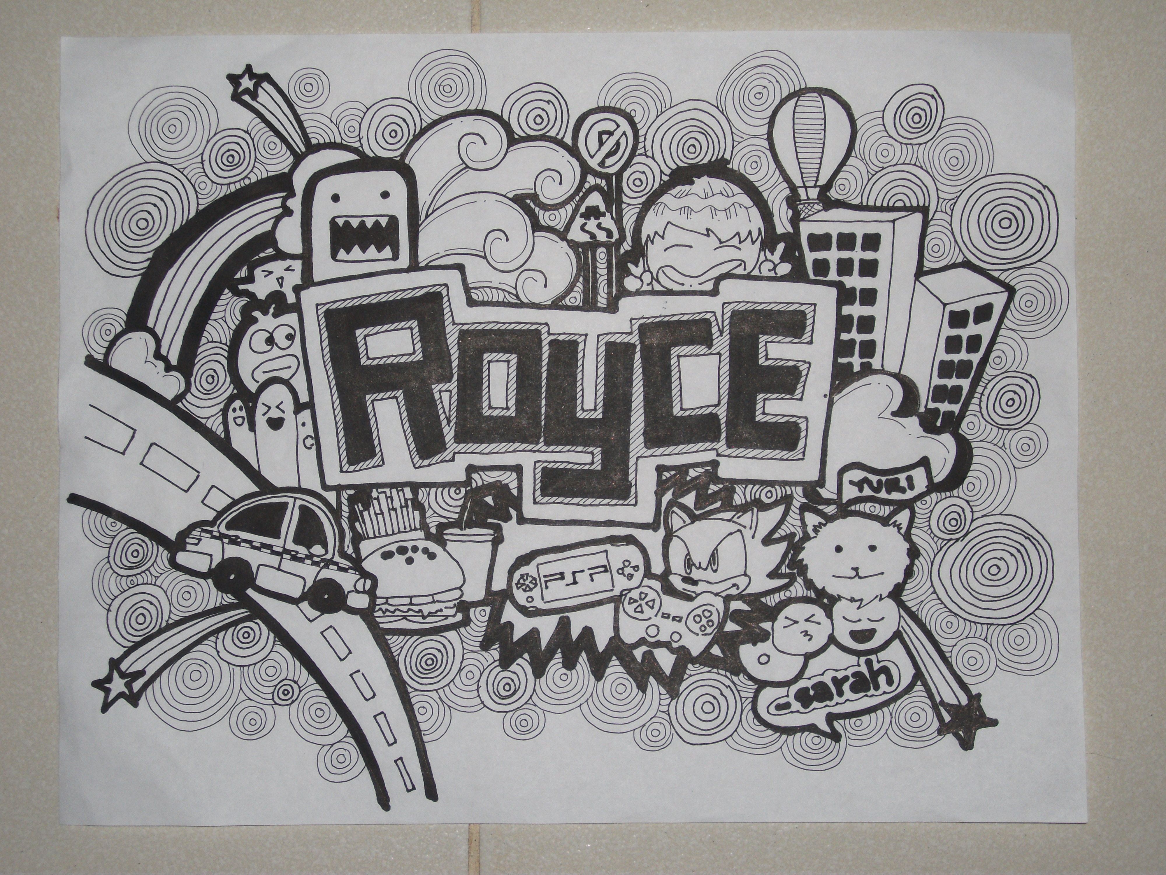 Detail Foto Doodle Nama Nomer 8