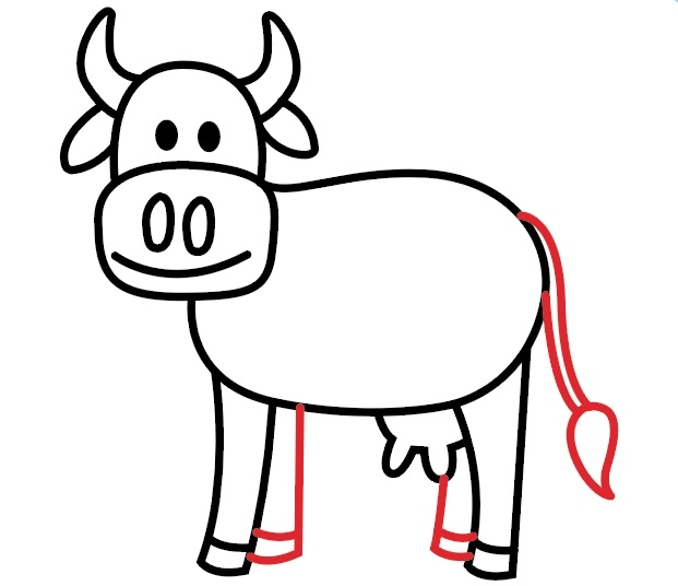 Detail Kuh Zeichnen Einfach Nomer 8