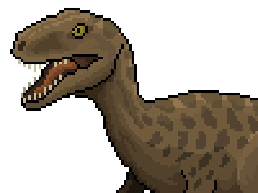 Detail Raptor Pixel Art Nomer 18