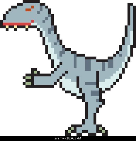 Detail Raptor Pixel Art Nomer 4