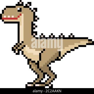 Detail Raptor Pixel Art Nomer 6