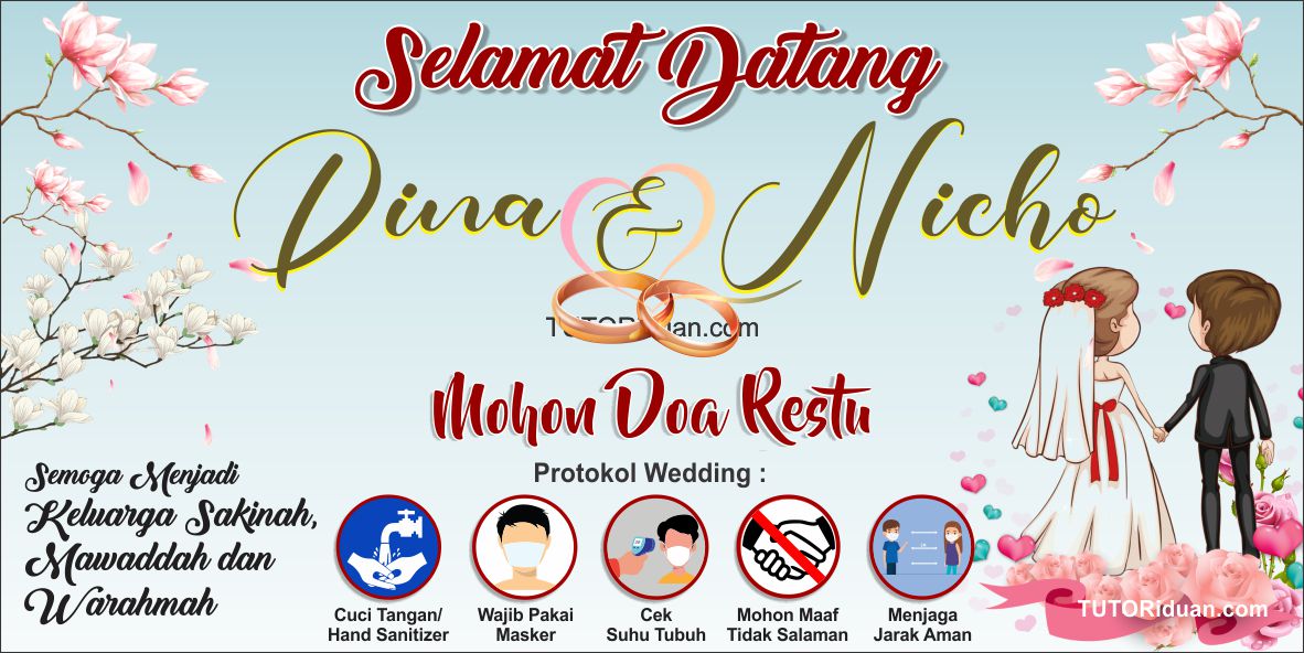 Detail Banner Pernikahan Coreldraw Nomer 11