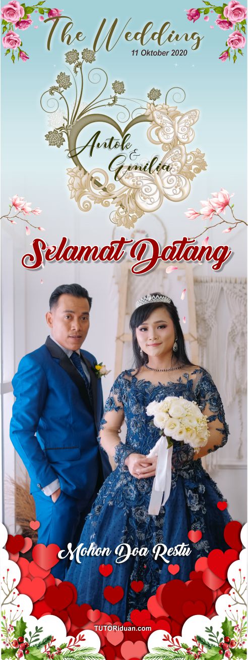 Detail Banner Pernikahan Coreldraw Nomer 14