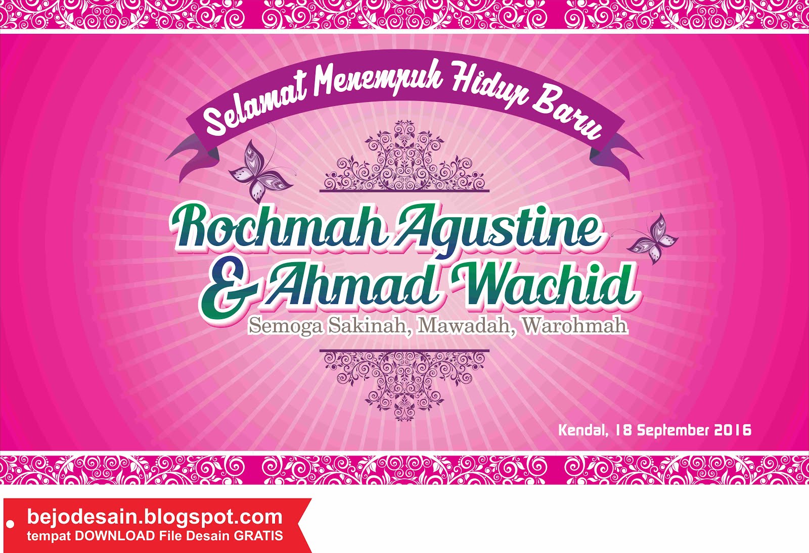 Detail Banner Pernikahan Coreldraw Nomer 16
