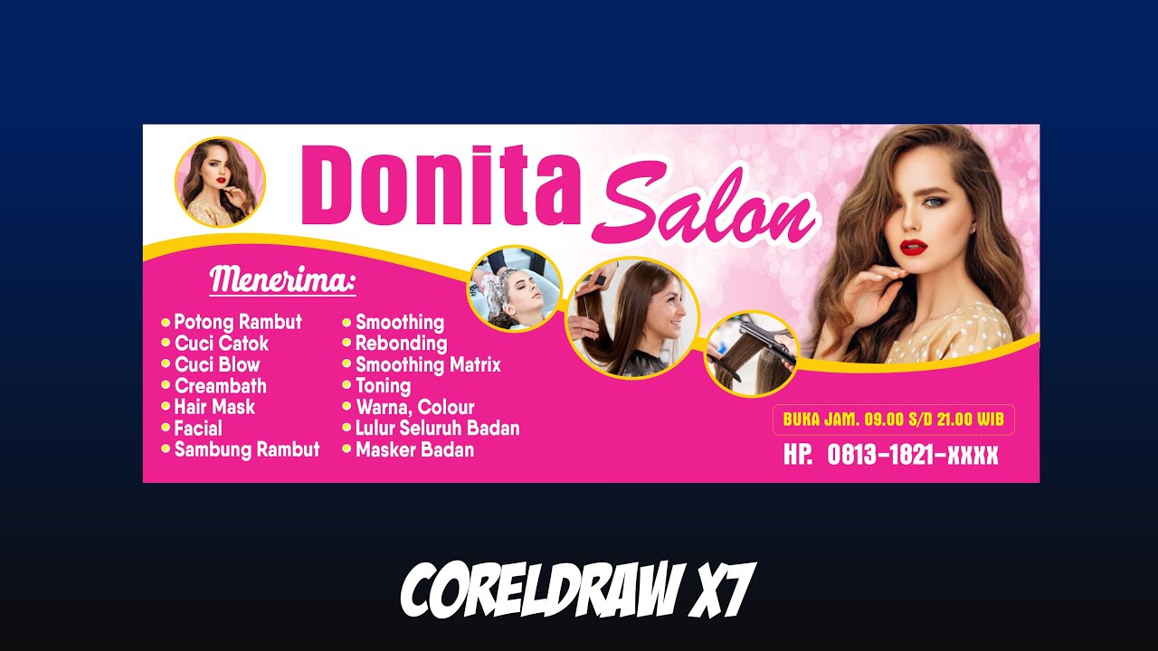 Detail Banner Salon Cdr Nomer 17