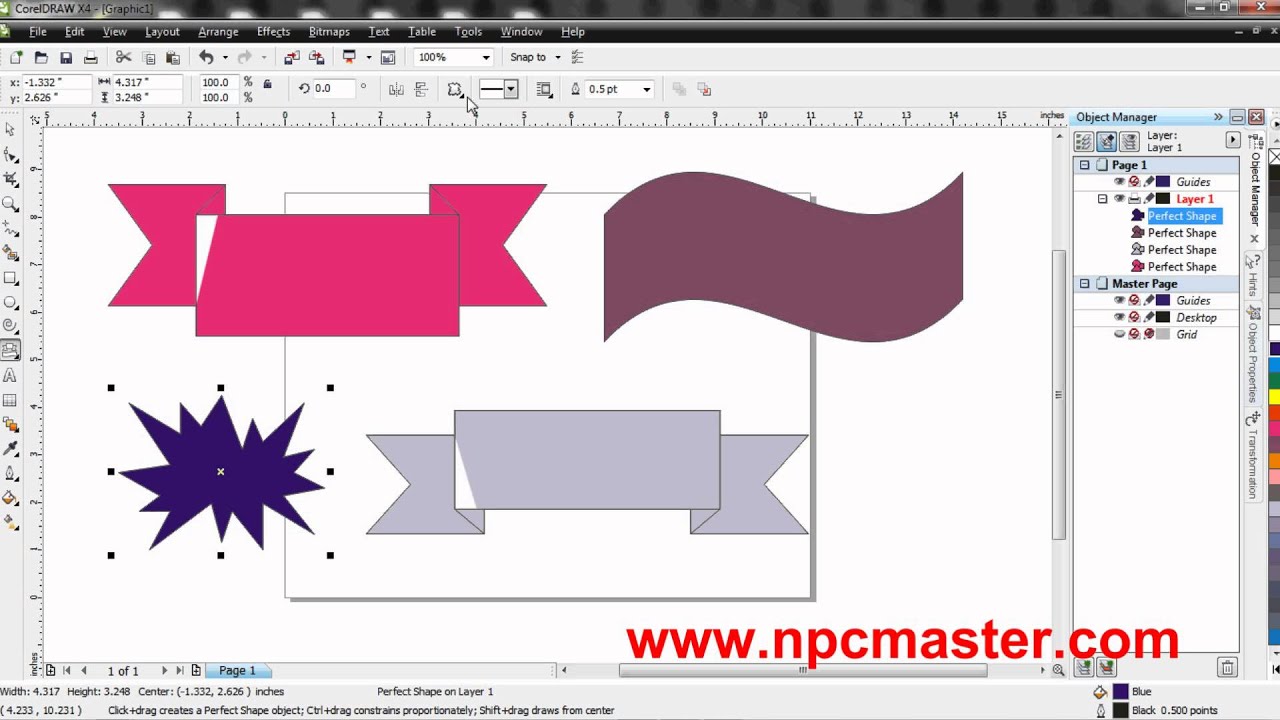 Detail Banner Shapes Corel Nomer 10