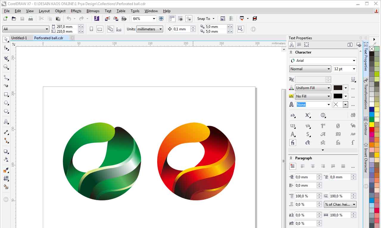 Detail Banner Shapes Corel Nomer 41
