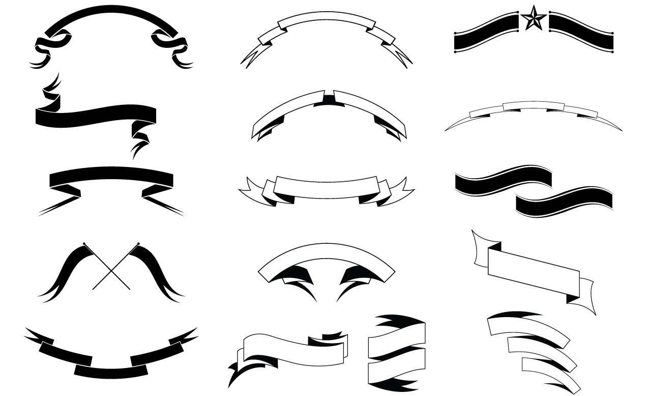 Detail Banner Shapes Vector Nomer 19