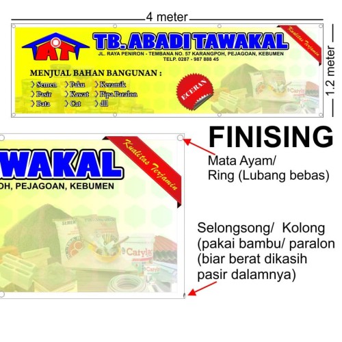 Detail Banner Spanduk Toko Bangunan Nomer 9