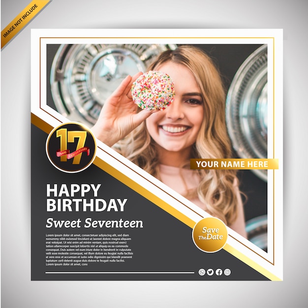 Detail Banner Sweet Seventeen Nomer 37