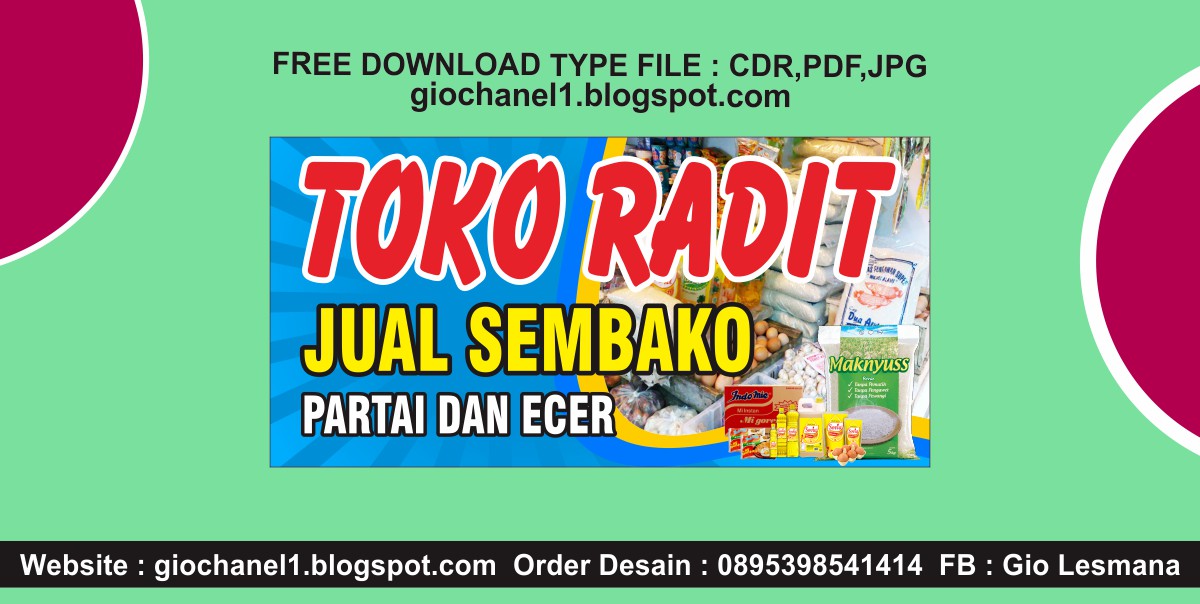 Detail Banner Toko Sembako Cdr Nomer 26