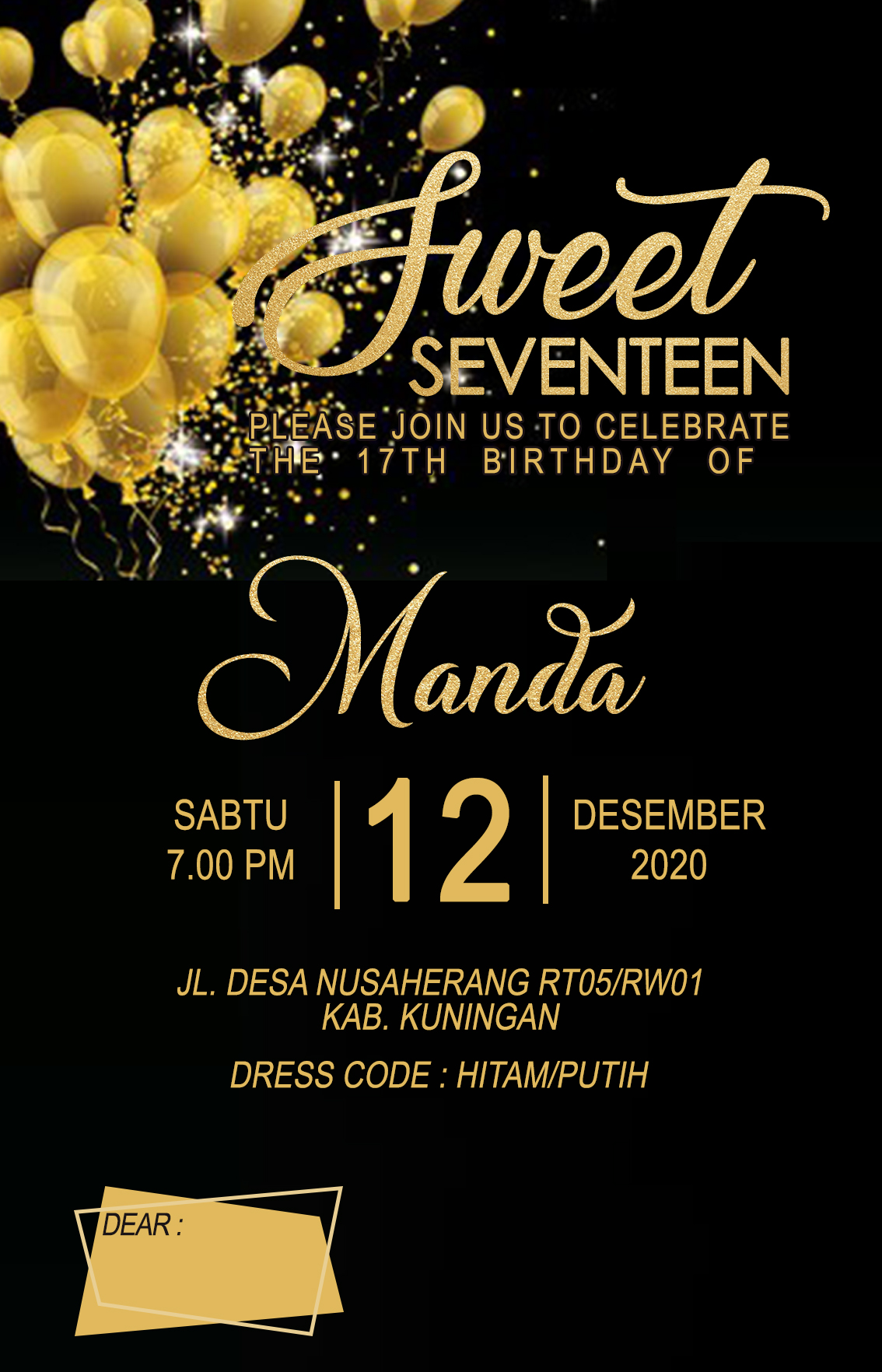 Detail Banner Ulang Tahun Sweet Seventeen Nomer 37