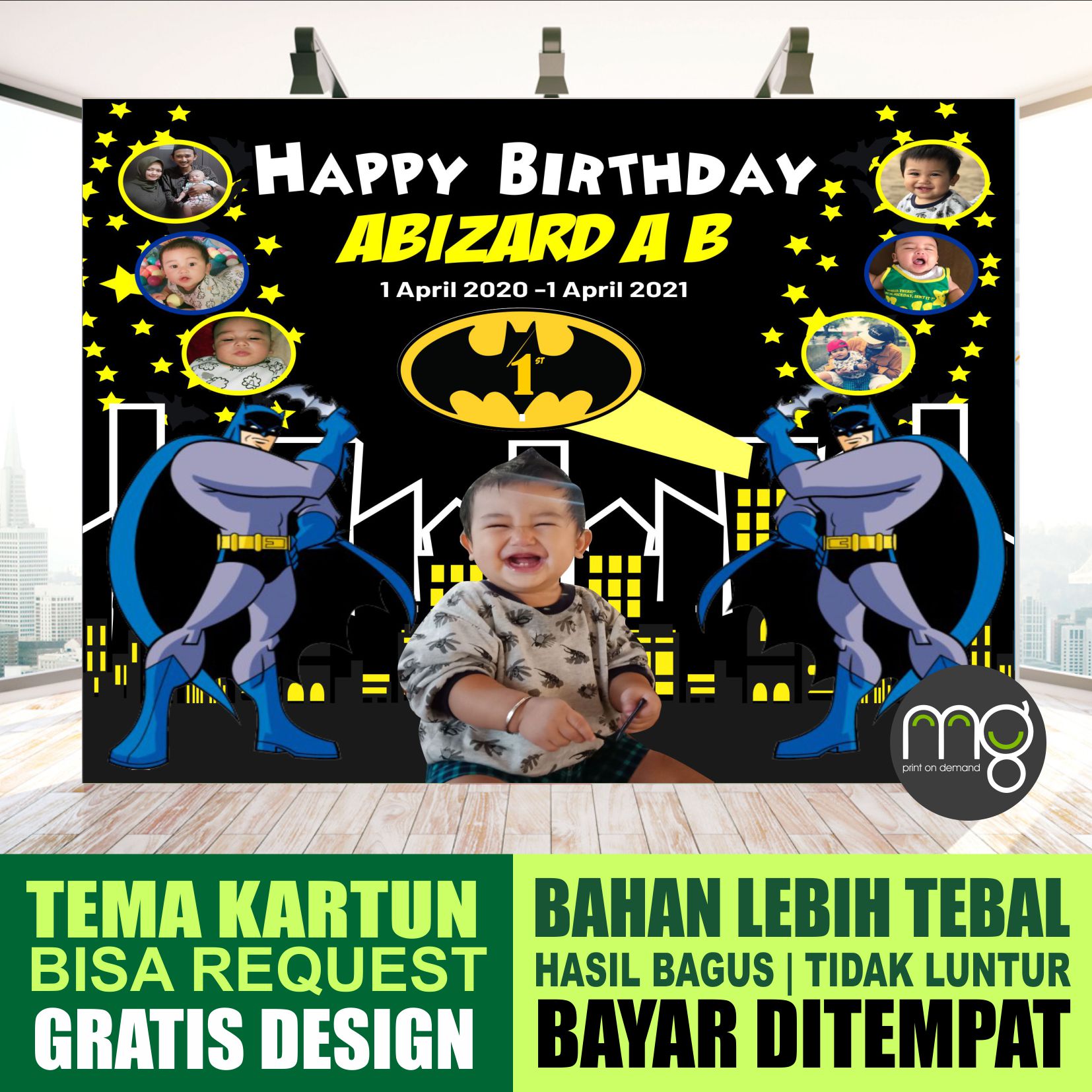 Detail Banner Ultah Batman Nomer 2