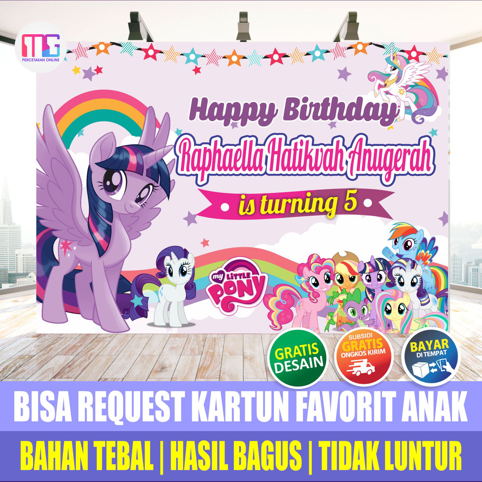 Detail Banner Ultah Kuda Poni Nomer 33