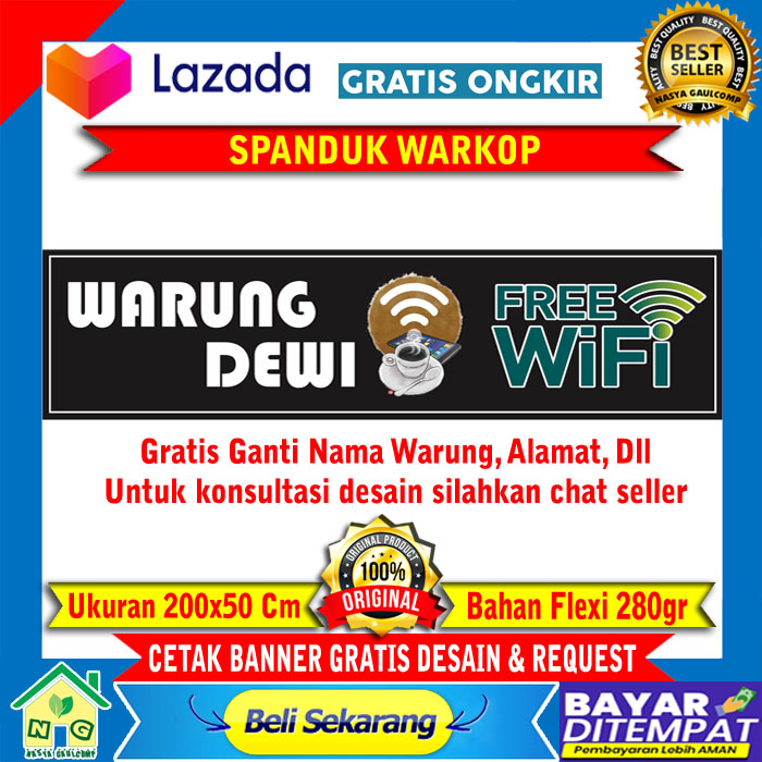 Detail Banner Warkop Free Wifi Nomer 18