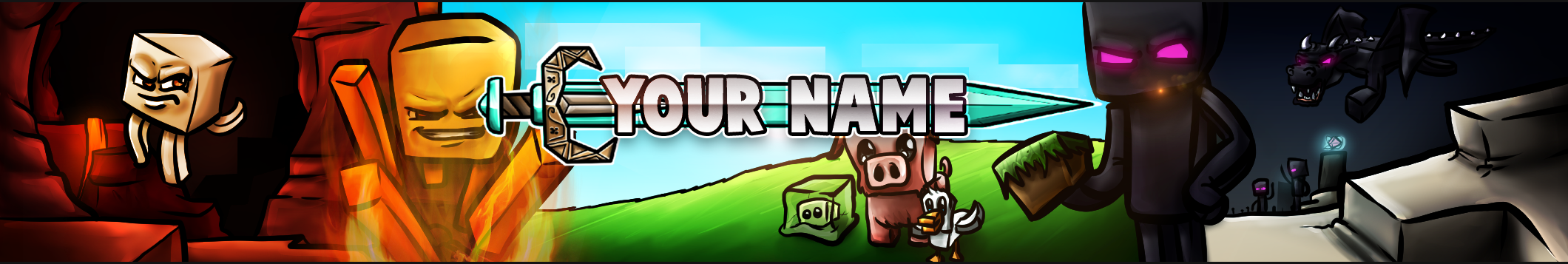 Detail Banner Youtube Minecraft No Text Nomer 26