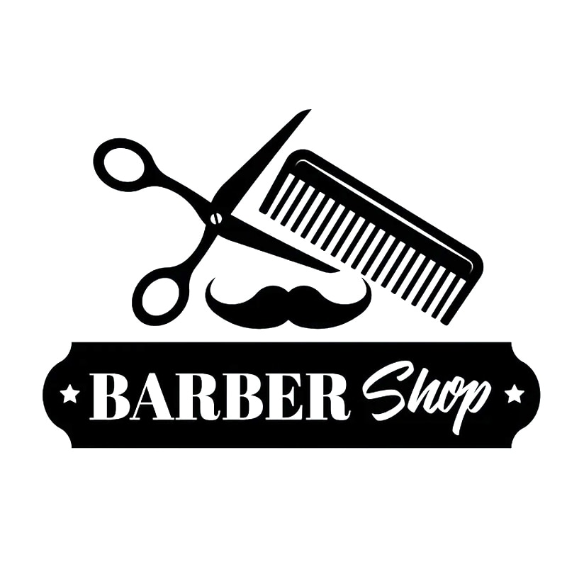 Detail Barbershop Logo Gunting Dan Sisir Nomer 3