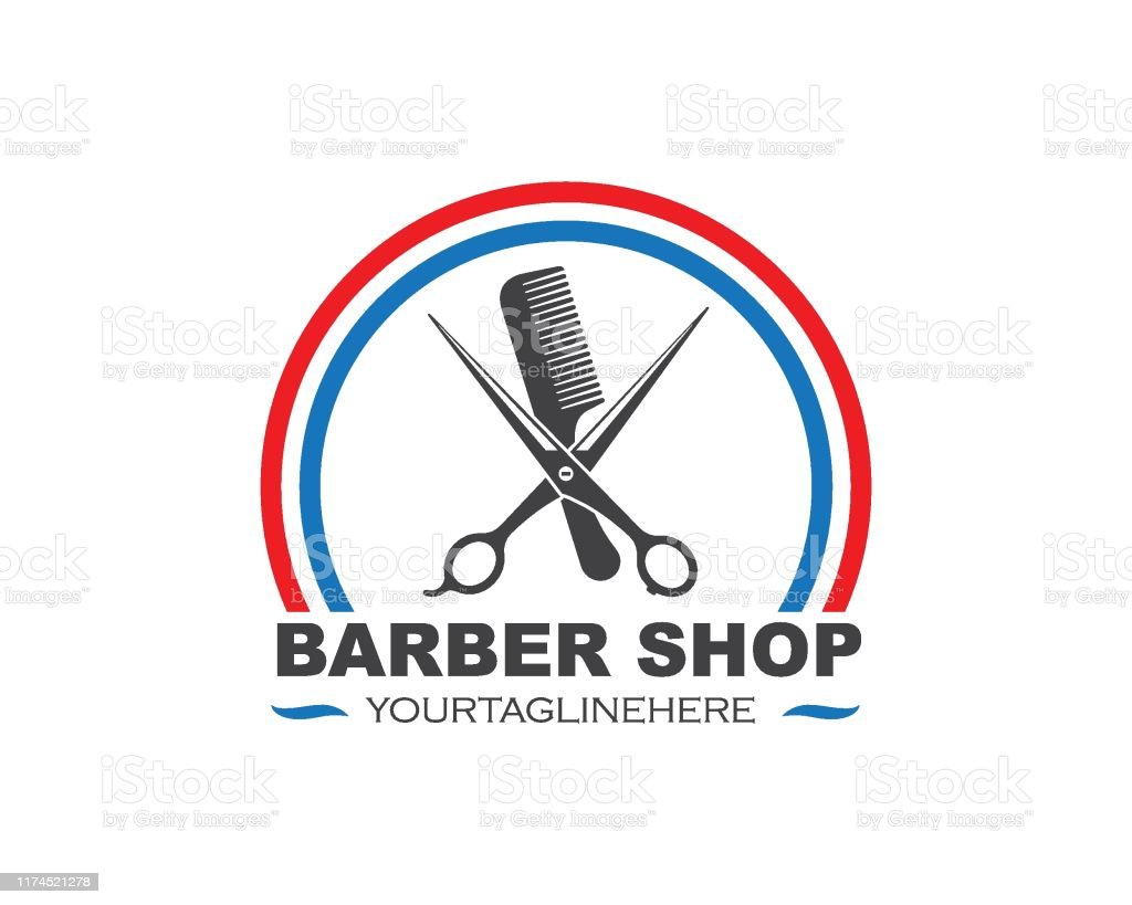 Detail Barbershop Logo Gunting Dan Sisir Nomer 38