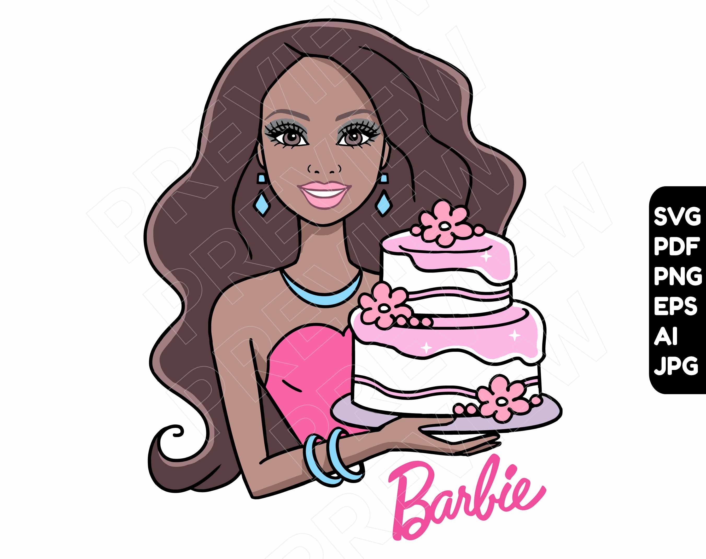 Detail Barbie Birthday Clipart Nomer 16