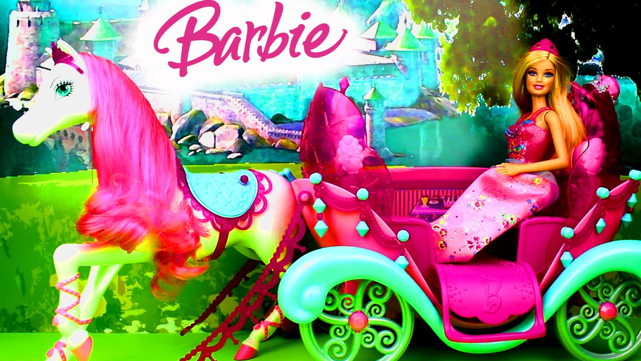 Detail Barbie Carriage With Horse Nomer 28
