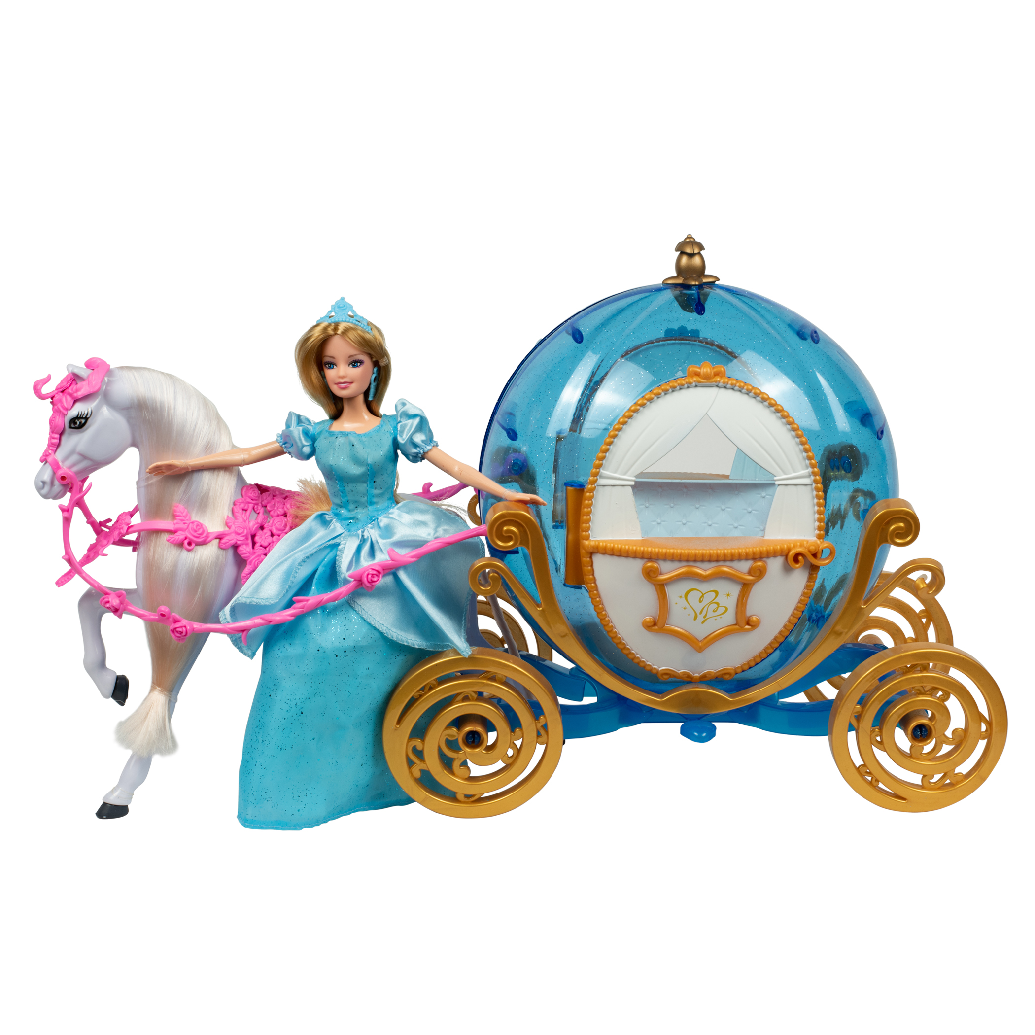 Detail Barbie Cinderella Carriage And Horse Nomer 19