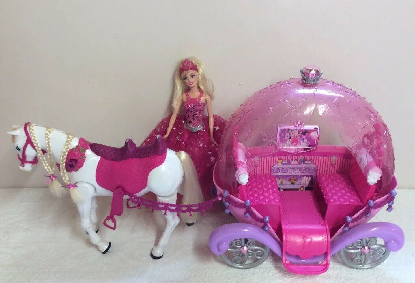 Detail Barbie Cinderella Carriage And Horse Nomer 28