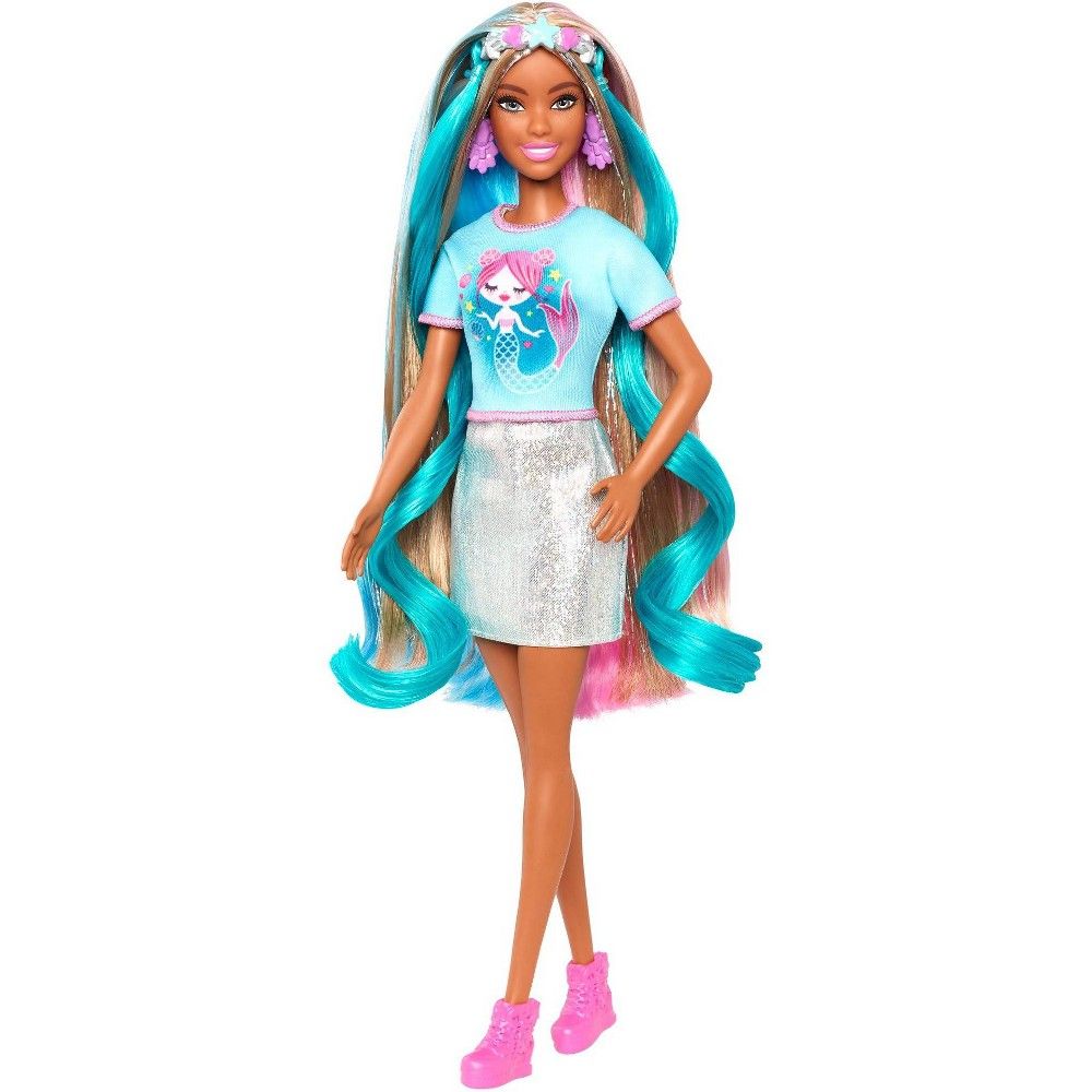 Detail Barbie Fantasy Hair Doll With Mermaid And Unicorn Looks Nomer 2