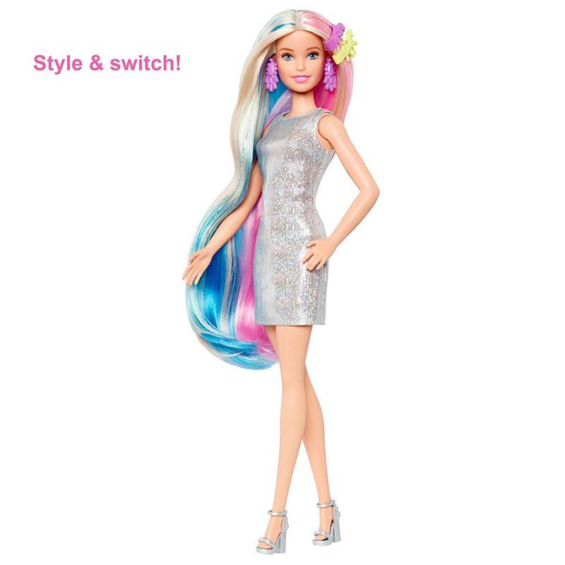 Detail Barbie Fantasy Hair Doll With Mermaid And Unicorn Looks Nomer 3