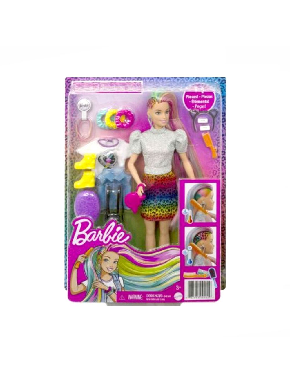 Detail Barbie Leopard Rainbow Hair Nomer 30
