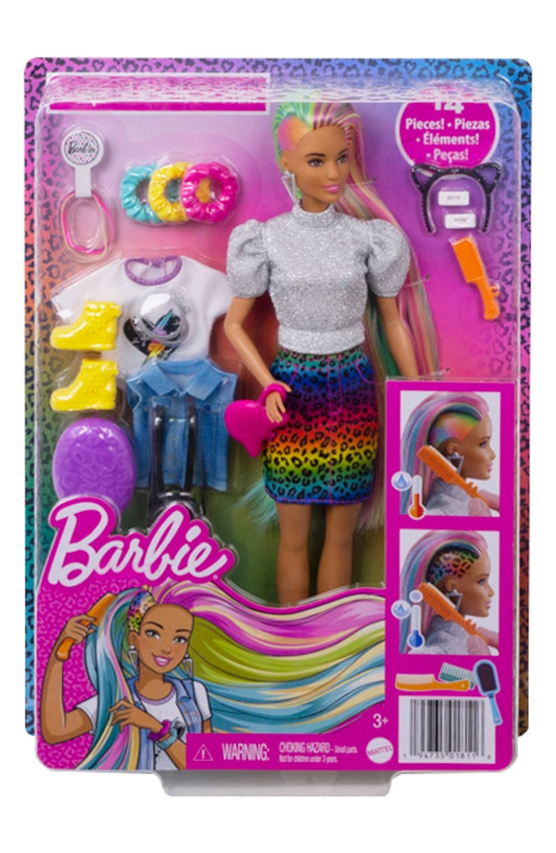 Detail Barbie Leopard Rainbow Hair Nomer 35