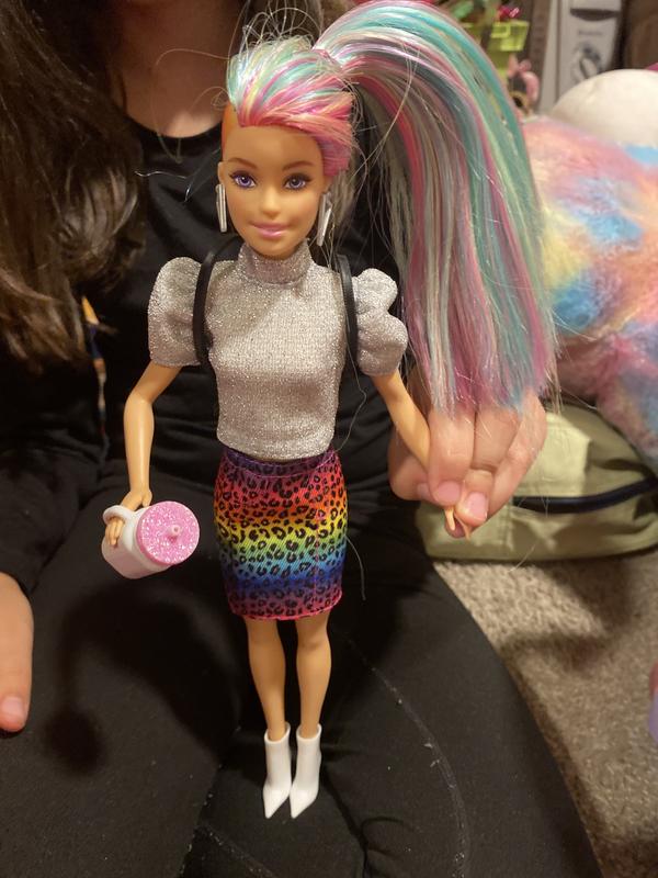 Detail Barbie Leopard Rainbow Hair Nomer 39