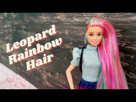 Detail Barbie Leopard Rainbow Hair Nomer 43