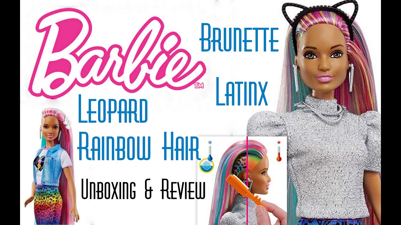 Detail Barbie Leopard Rainbow Hair Nomer 45