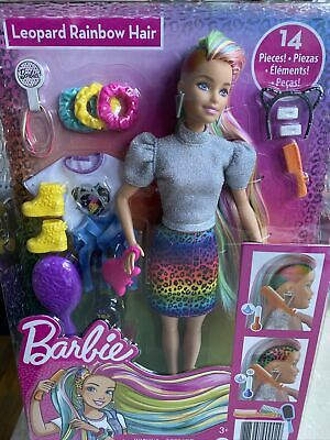 Detail Barbie Leopard Rainbow Hair Nomer 9