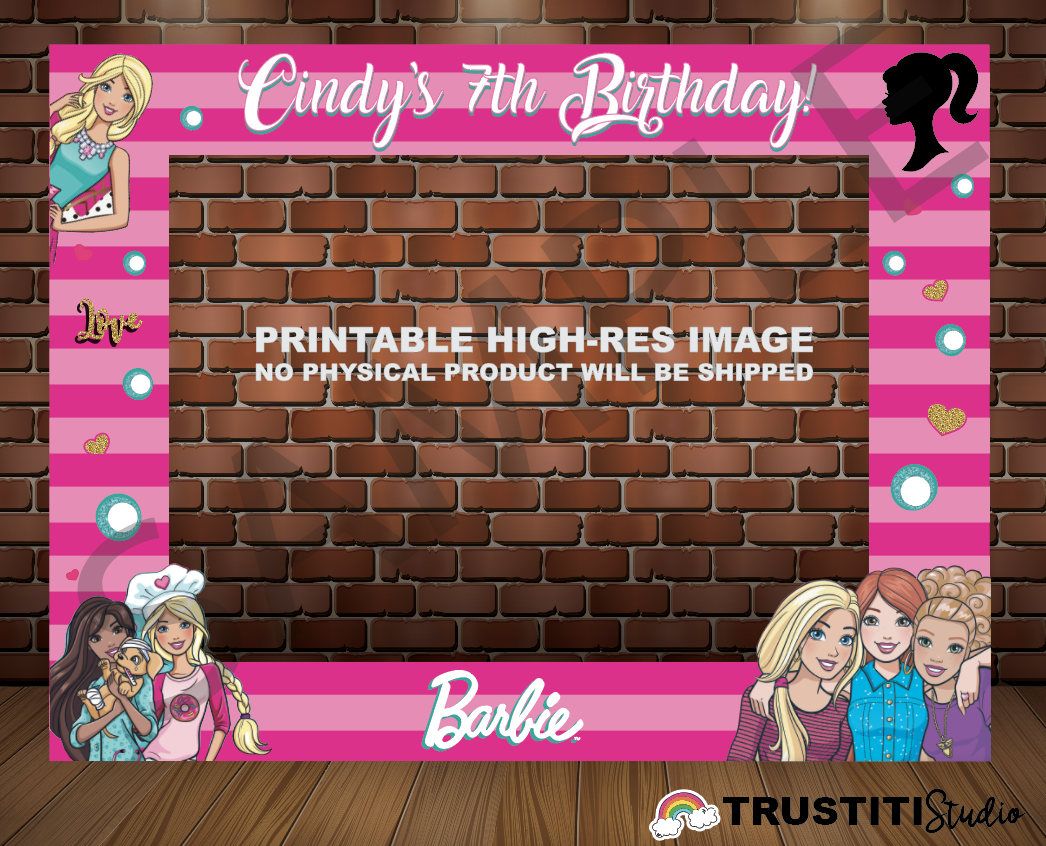 Barbie Photo Booth Frame - KibrisPDR