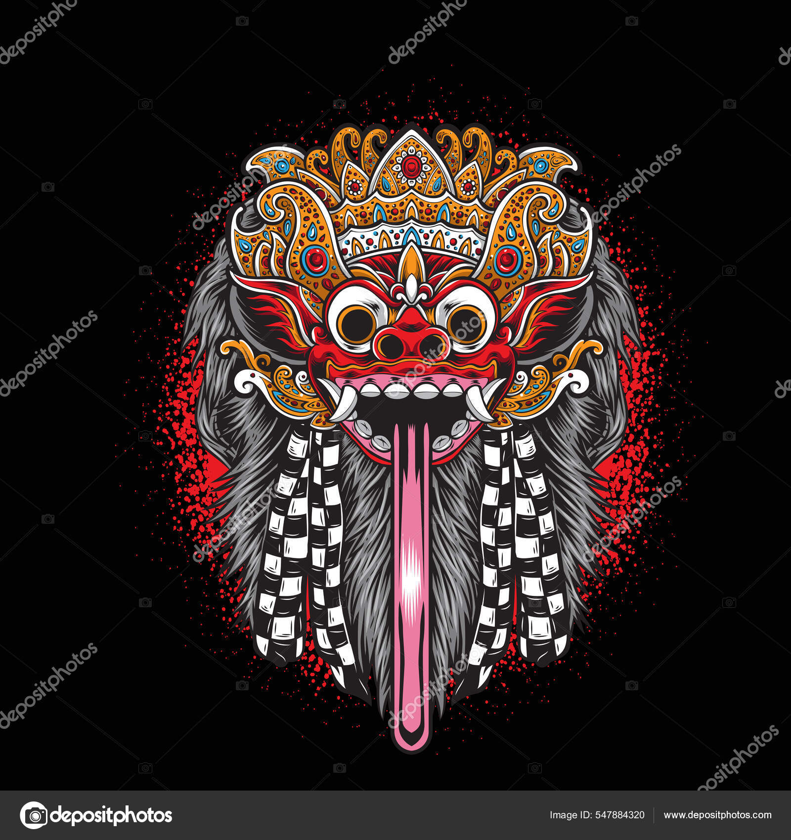 Detail Barong Bali Art Nomer 24