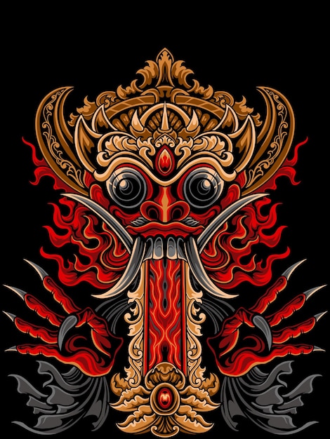 Detail Barong Bali Art Nomer 52