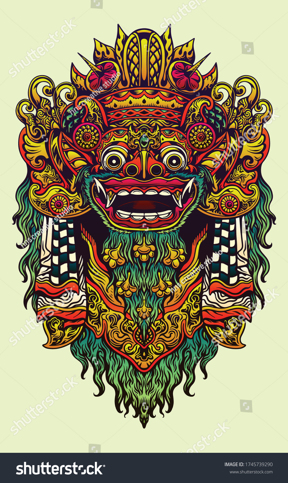 Detail Barong Bali Art Nomer 9