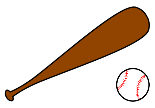 Detail Baseball Bat Clipart Free Nomer 3