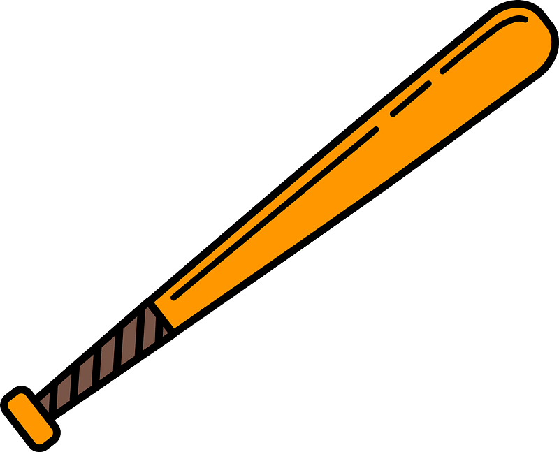 Detail Baseball Bat Clipart Free Nomer 52