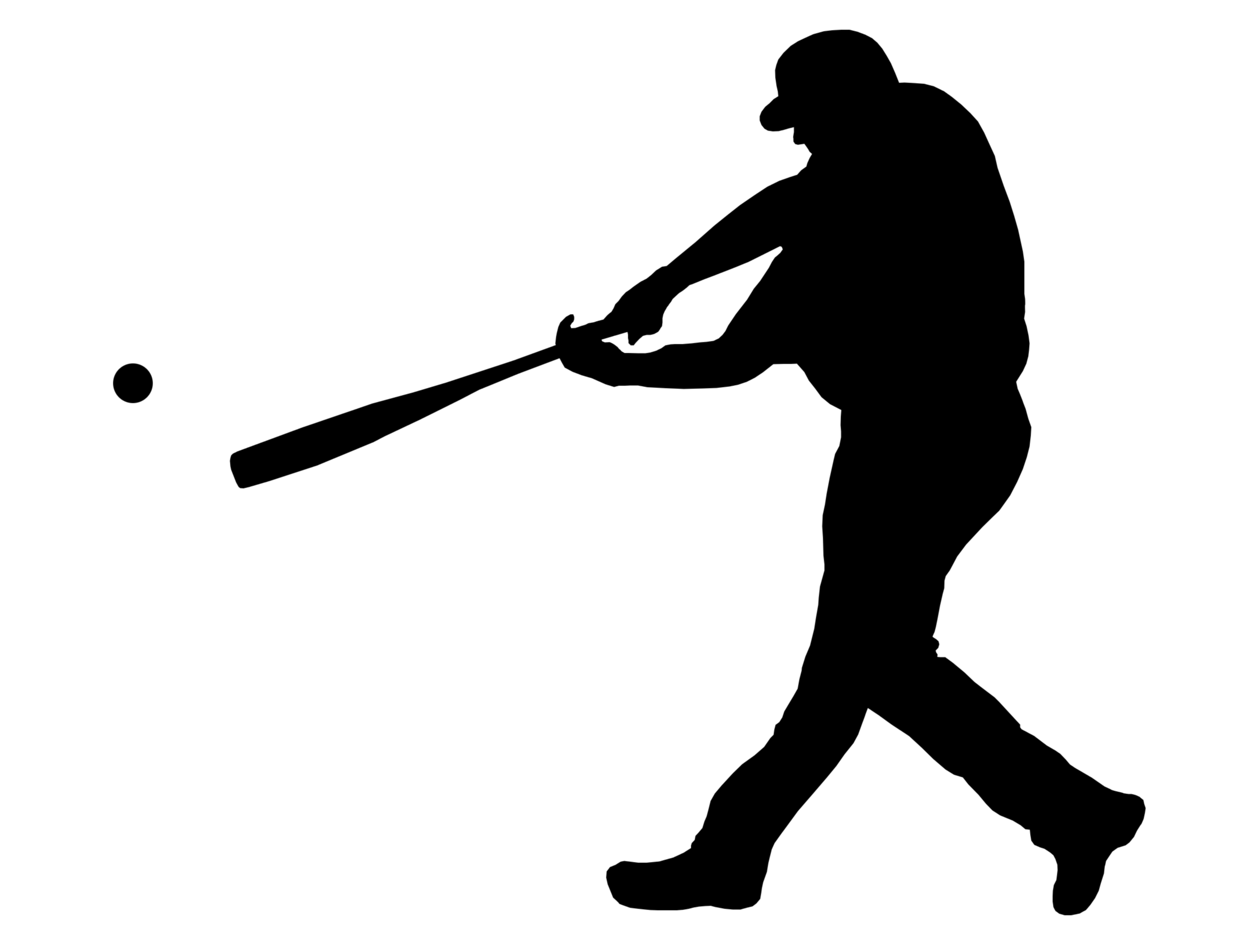 Detail Baseball Player Silhouette Clipart Nomer 17