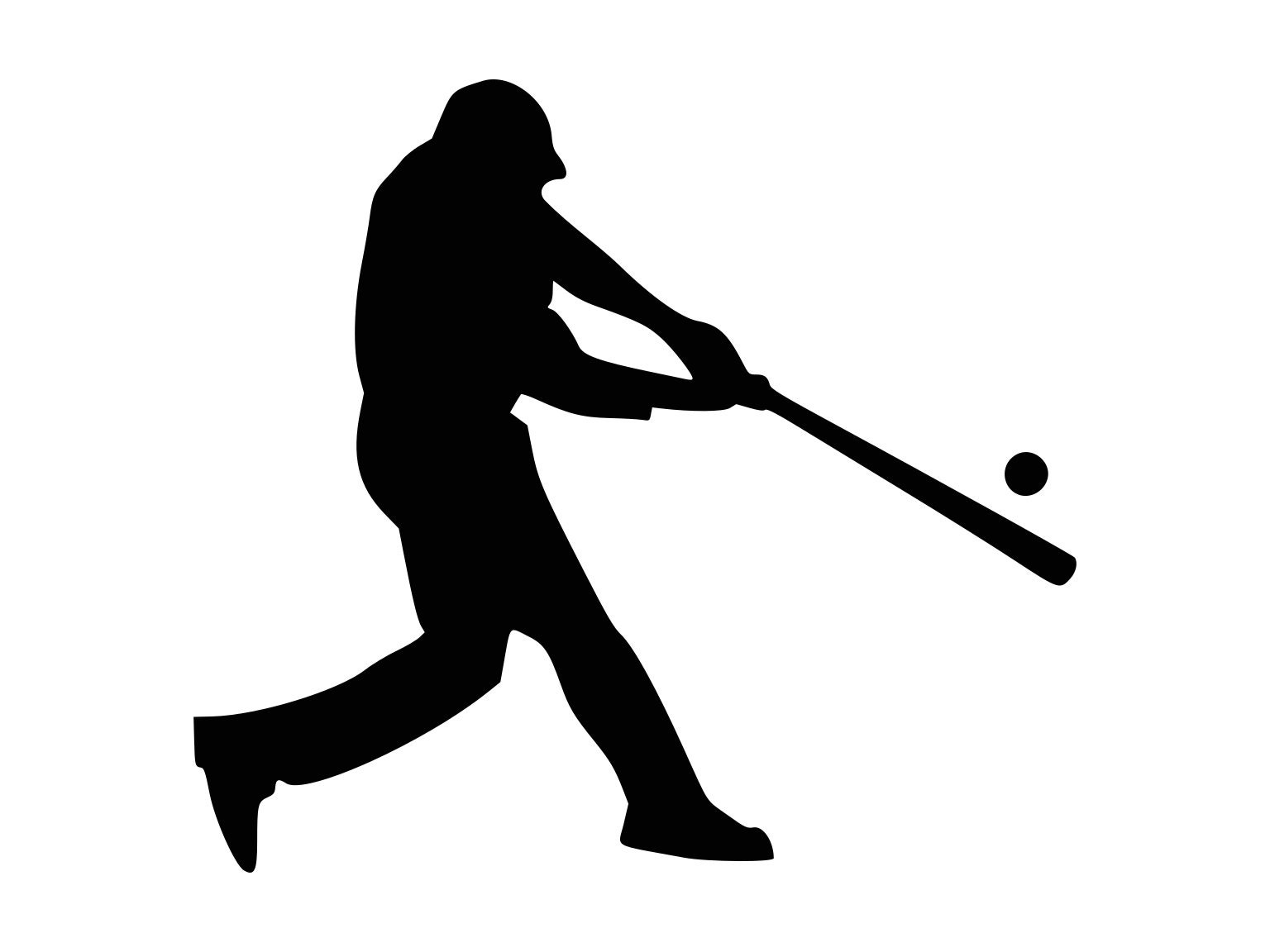 Detail Baseball Player Silhouette Clipart Nomer 36