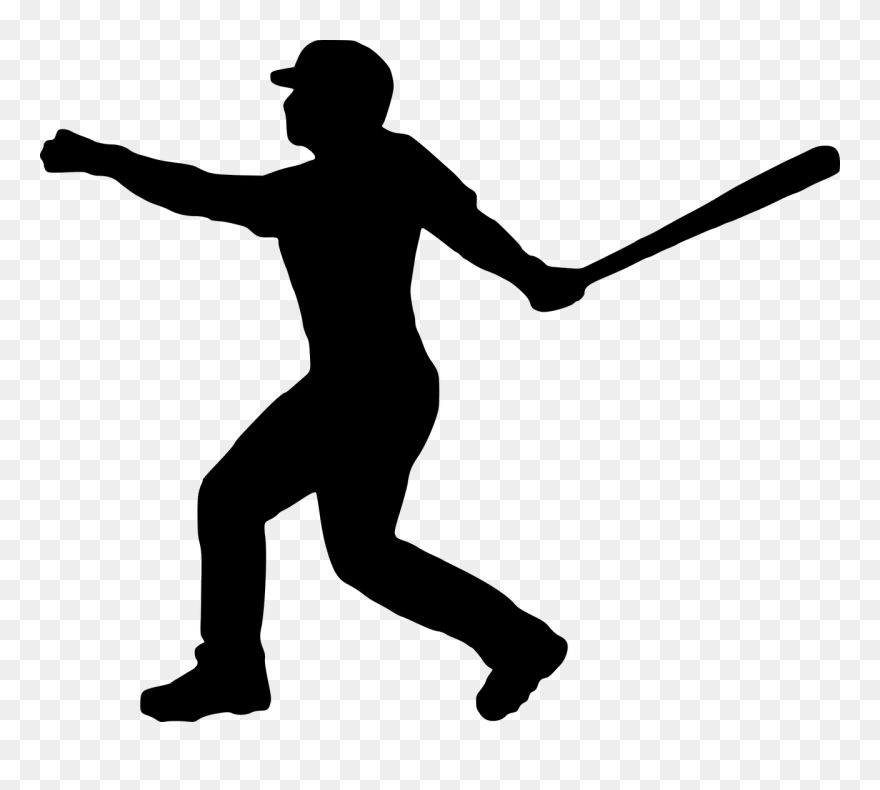 Detail Baseball Player Silhouette Clipart Nomer 39